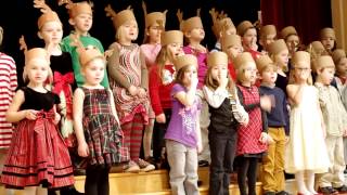 Marloes Kindergarten class singing Rudolph the Red Nosed Reindeer [upl. by Ijnek]