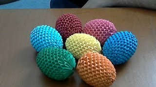 How to make 3d origami Easter egg [upl. by Hamil]