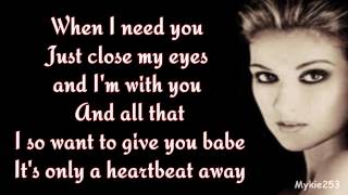 Celine Dion  When I Need You lyrics 90s Throwback [upl. by Aihsatan660]