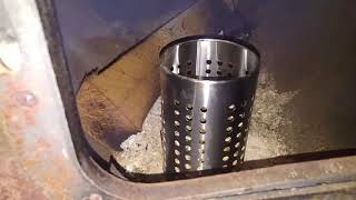 How to burn Wood Pellets in a regular wood stove [upl. by Aicnarf]