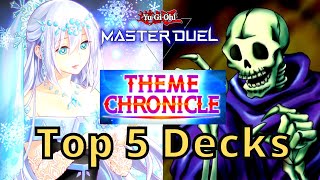 TOP 5 DECKS  Theme Chronicle Festival in YuGiOh Master Duel [upl. by Gnilrad450]