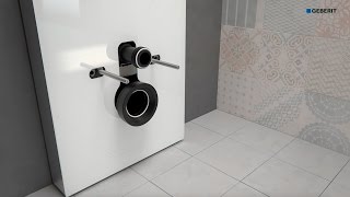 Geberit Monolith 2016 WC Wall drain  Installation [upl. by Tiossem545]