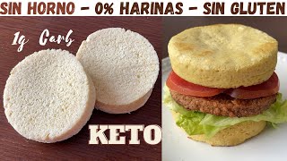 PAN KETO Súper FACIL en 1 MINUTO😱  Sin Gluten  Sin Harinas  Sólo 3 INGREDIENTES [upl. by Anaiq]