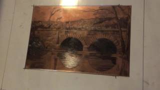 Copper engraving  printing demonstration [upl. by Ynetsed]