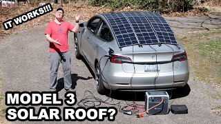 Adding a solar roof to a Tesla Model 3 [upl. by Nairb936]