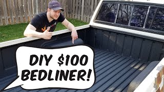 100 DIY Bed Liner  Making an old truck bed new [upl. by Enilesor]