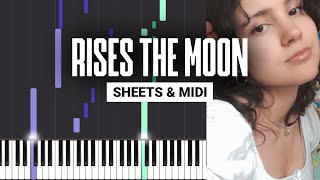 rises the moon  Liana Flores  Piano Tutorial  Sheet Music amp MIDI [upl. by Tsepmet]