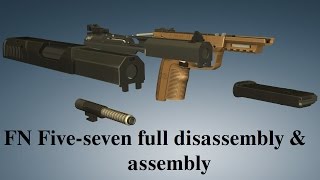 FN Fiveseven full disassembly amp assembly [upl. by Llenreb817]