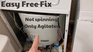 Washer not spinning only agitates FIX [upl. by Nishom]