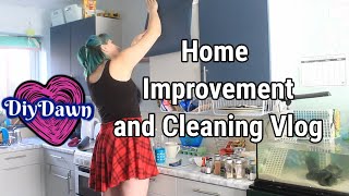 Home improvements and cleaning vlog  Cleaning motivation  Clean with me  DiyDawn [upl. by Enelear]