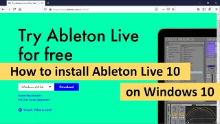 How to install Ableton Live 10 on Windows 10 [upl. by Aelrac]