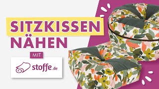 Sitzkissen nähen  Schritt für Schritt Anleitung und Gewinnspiel [upl. by Ycnan]