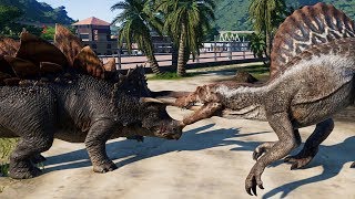 Spinosaurus vs Triceratops Pentaceratops Sinoceratops Styracosaurus Toro Chasmo amp Stegoceratops [upl. by Grindlay266]