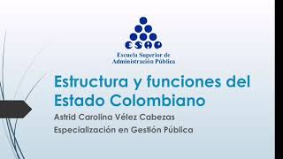 Estructura y funciones del Estado colombiano [upl. by Asserrac]