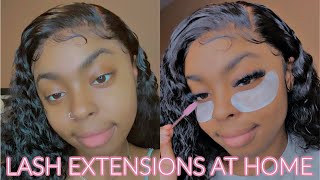 HOW TO LASH EXTENSIONS AT HOME FT VEYELASH  AFFORDABLE LASH TECH NECESSITIES [upl. by Aivatal]