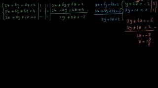 basiswiskunde oplossen stelsel 3 vergelijkingen [upl. by Ahsikin571]