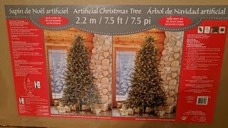 Costco 75 Artificial Prelit Christmas Tree Unboxing and Review [upl. by Sykleb]