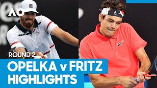 Reilly Opelka vs Taylor Fritz Match Highlights 2R  Australian Open 2021 [upl. by Rebekah]