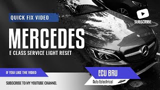 2018 Mercedes E class service reset [upl. by Ttenrag300]