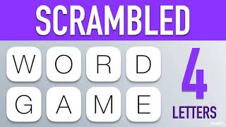 Scrambled Word Games  Guess the Word Game 4 Letter Words [upl. by Nwahsek]