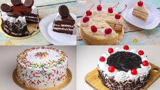 4 Easy Birthday Cake Recipe Without Oven  Yummy [upl. by Nohsal]