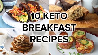 10 Keto Breakfast Recipes that ARENT Just Eggs [upl. by Aikan]