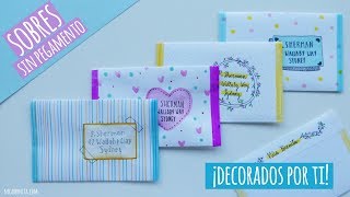 SOBRE DE PAPEL SIN PEGAMENTO ❤ IDEAS PARA DECORAR SOBRES PARA CARTAS [upl. by Daj]