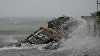 Powerful Typhoon Smashes Philippines [upl. by Ahsiuq98]