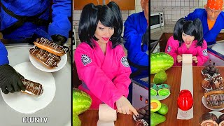 Green food vs chocolate ice cream challenge [upl. by Onoitna862]