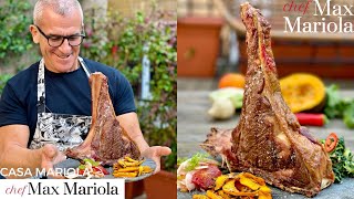 COSTATA DI BISONTE AL BBQ a Gas  Ricetta di Chef Max Mariola [upl. by Lairret]