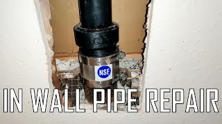 How to Repair Cast Iron Drain Pipe In The Wall [upl. by Candace]