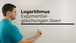 Logarithmus Exponentialgleichungen lösen Teil 2 log lg  Mathe by Daniel Jung [upl. by Adeehsar]