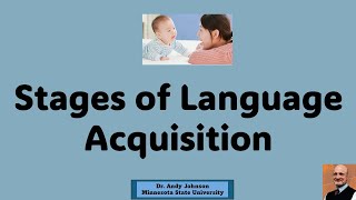 STAGES OF LANGUAGE ACQUISITION [upl. by Naahsar395]