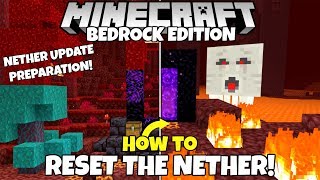 Minecraft Bedrock How To RESET The NETHER And End Dimensions Nether Update Tutorial [upl. by Ferrand676]