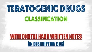 Teratogenic Drugs classification according to US FDA classification [upl. by Malonis84]