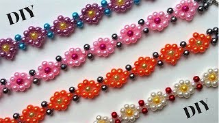 DIY Beaded bracelets Beading tutorial  Easy jewelry making [upl. by Zavala]