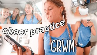 first cheer practice GRWM  VLOG [upl. by Tutto152]