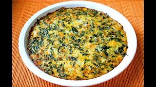 Crustless Spinach Quiche [upl. by Chappy744]