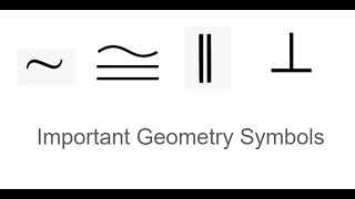 Geometry Symbols Review Parallel Congruent Similar Perpendicular [upl. by Bahe]