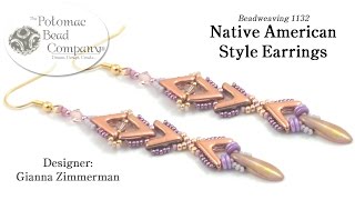 Native American Style Earrings Tutorial [upl. by Ocicnarf]