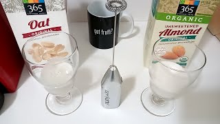 Oat Milk vs Almond Milk part 2 Frothing Test [upl. by Nothsa]