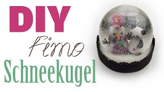 Fimo Schneekugel  DIY Geschenk Ideen 05  WeihnachtsSerie 2014 [upl. by Ajdan]