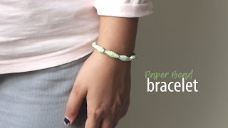 DIY Paper Bead Bracelet [upl. by Dannica]