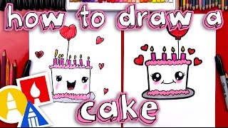 How To Draw A Cute Birthday Cake [upl. by Eduj]