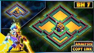 New Update BH7 Base Stage 1 amp Stage 2 with COPYLINK 2023 Builder Hall 7 Base Design  COC [upl. by Kopple]