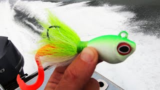 Big Fish on a Big Bucktail Jig [upl. by Fayre325]