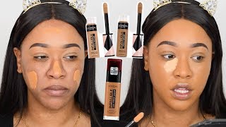 TESTING LOREAL INFALLIBLE FOUNDATION amp CONCEALER [upl. by Nigen]