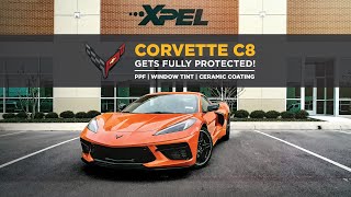 Corvette C8 Gets XPEL ULTIMATE PLUS PPF PRIME XR PLUS Window Tint amp FUSION PLUS Ceramic Coating [upl. by Hakaber]