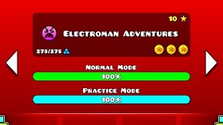 Geometry Dash Walkthrough  Level 13 Electroman Adventures ALL COINS [upl. by Settera]