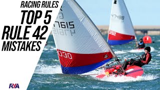 TOP 5 RULE 42 MISTAKES and how to avoid them in SingleHanded Dinghy Racing [upl. by Inilam78]